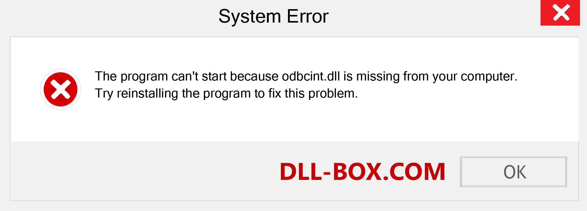  odbcint.dll file is missing?. Download for Windows 7, 8, 10 - Fix  odbcint dll Missing Error on Windows, photos, images